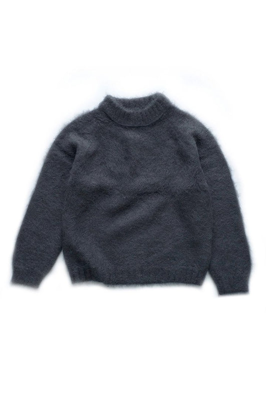 WRYHT - MOHAIR CREW NECK SWEATER - GRAPHITE