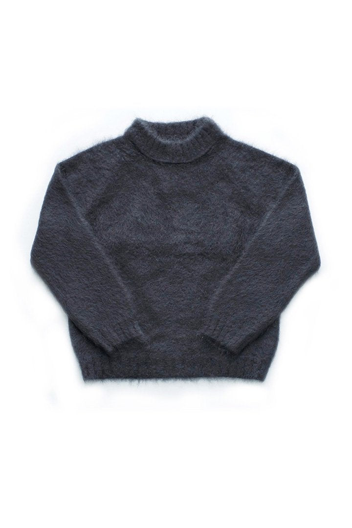 WRYHT - MOHAIR CREW NECK SWEATER - GRAPHITE