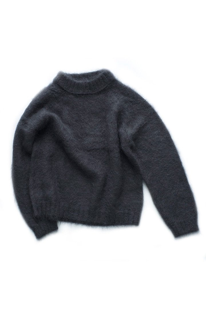 WRYHT - MOHAIR CREW NECK SWEATER - GRAPHITE