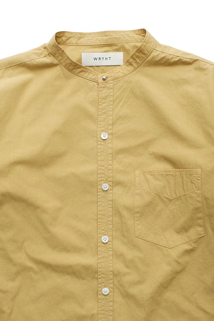 WRYHT- STUD BUTTON BAND COLLAR SHIRTS - MANDARINE