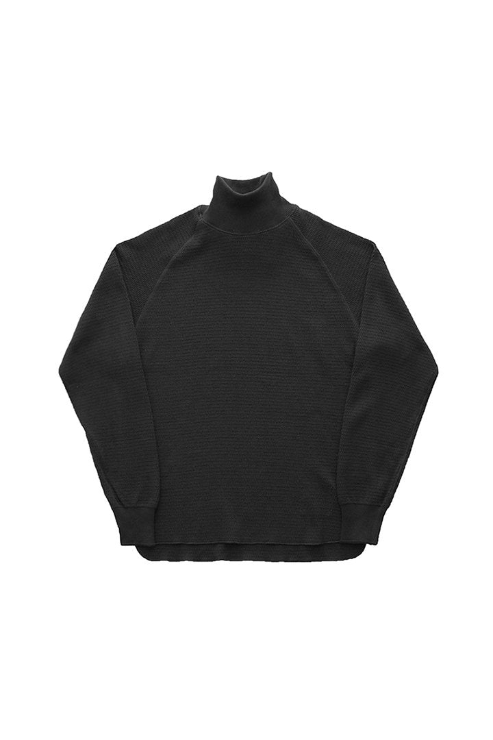 WRYHT - HONEYCOMB WUFFLE MOCK NECK SHIRTS - GRAPHITE