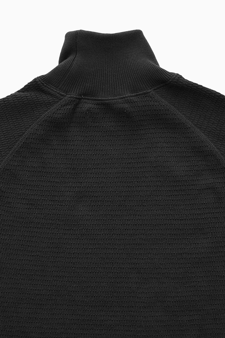 WRYHT - HONEYCOMB WUFFLE MOCK NECK SHIRTS - GRAPHITE