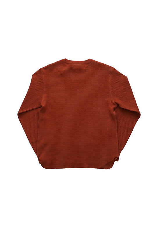 WRYHT - HONEYCOMB WUFFLE BOAT NECK SHIRTS - CAYENNE