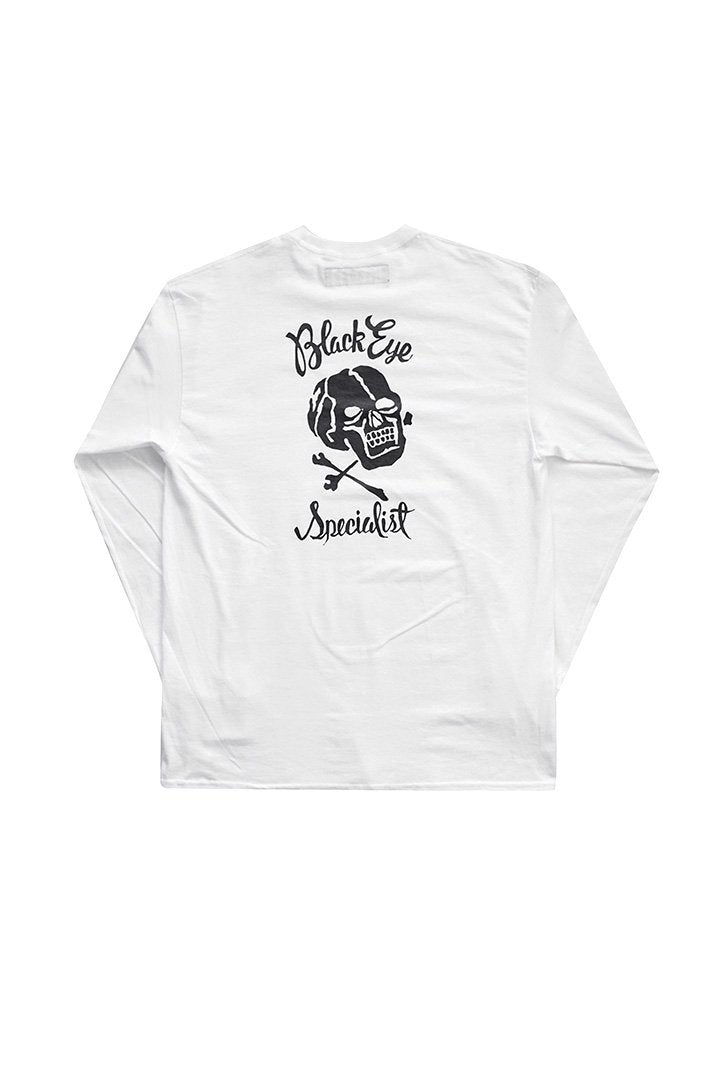 BILLBOARD - LONG SLEEVES T-SHIRTS "BLACK EYE SPECIALIST" - WHITE