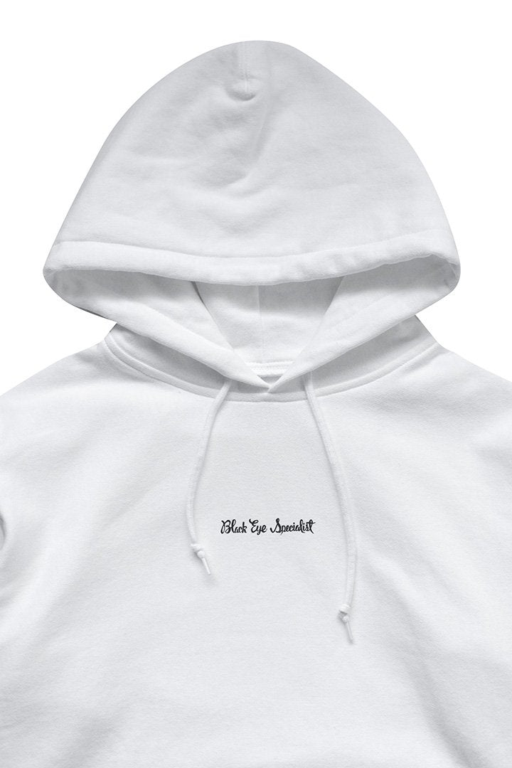 BILLBOARD - HOODED SWEAT "BLACK EYE SPECIALIST" - WHITE