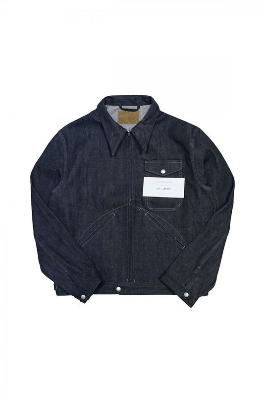 OLD JOE - POINTED COLLAR SHORT JACKET - INDIGO RAW