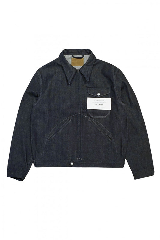 OLD JOE - POINTED COLLAR SHORT JACKET - INDIGO RAW