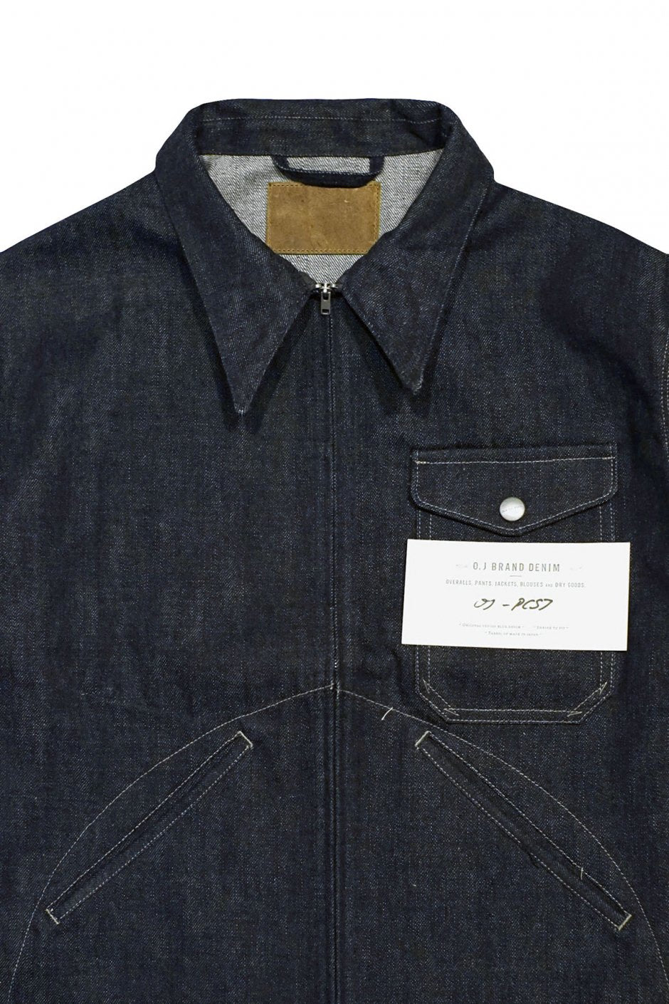 OLD JOE - POINTED COLLAR SHORT JACKET - INDIGO RAW