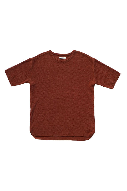 OLD JOE ★★★ - EXCLUSIVE HONEYCOMB WUFFLE SWEATER S/S - COPPER