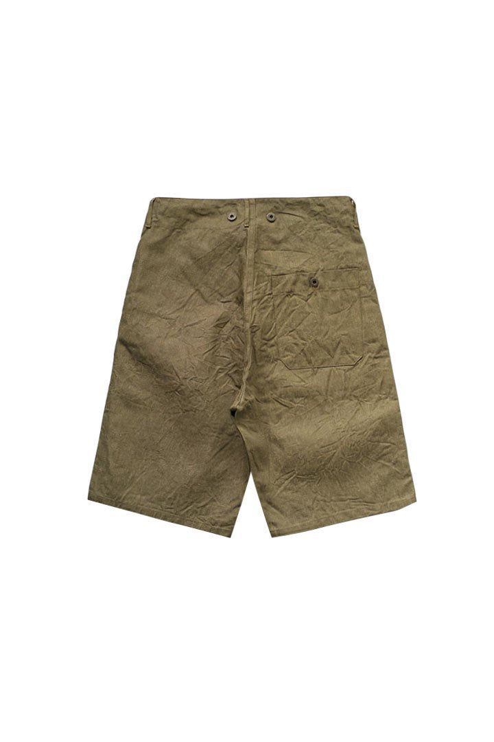 Nigel Cabourn - BATTLE DRESS SHORT C/L DENIM - OLIVE