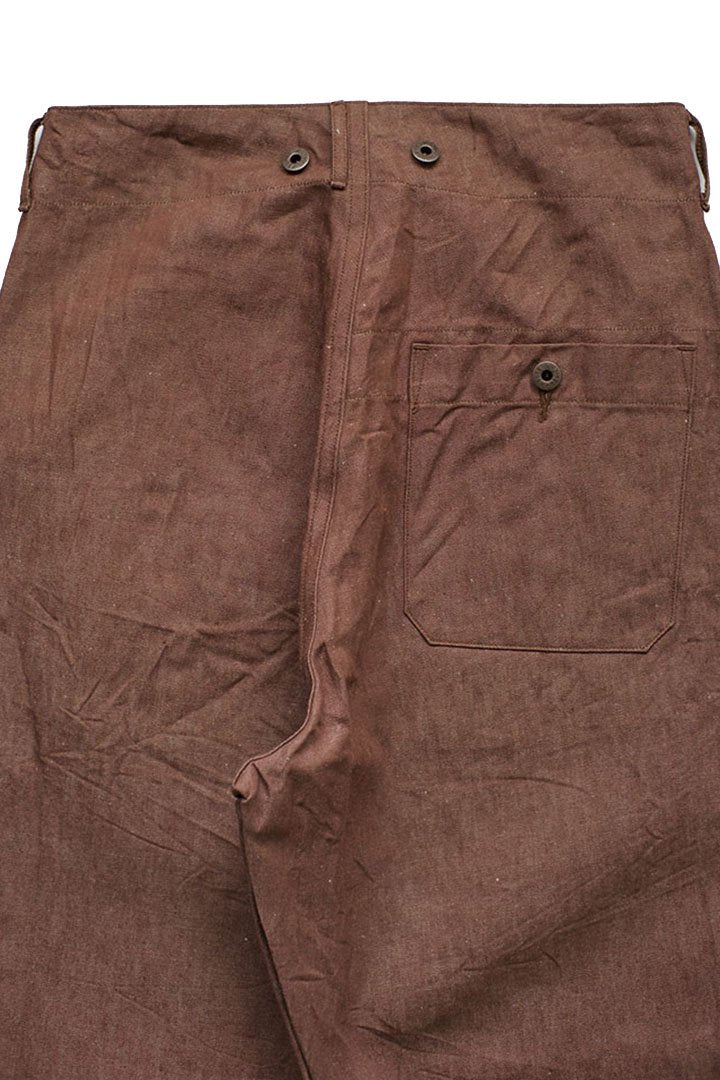 Nigel Cabourn - BATTLE DRESS SHORT C/L DENIM - BROWN