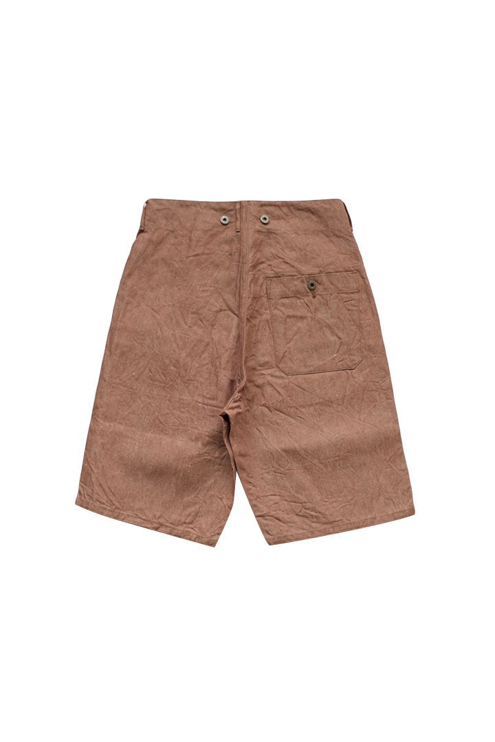 Nigel Cabourn - BATTLE DRESS SHORT C/L DENIM - BROWN