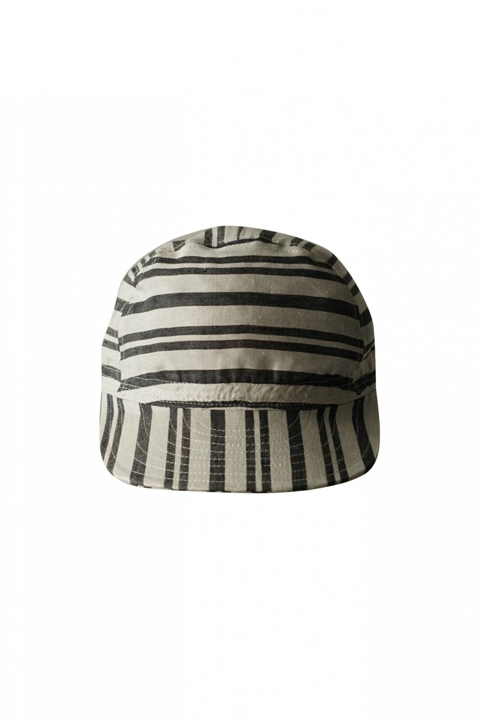 Nigel Cabourn - CYCLING CAP LINEN HICKORY - ECRU