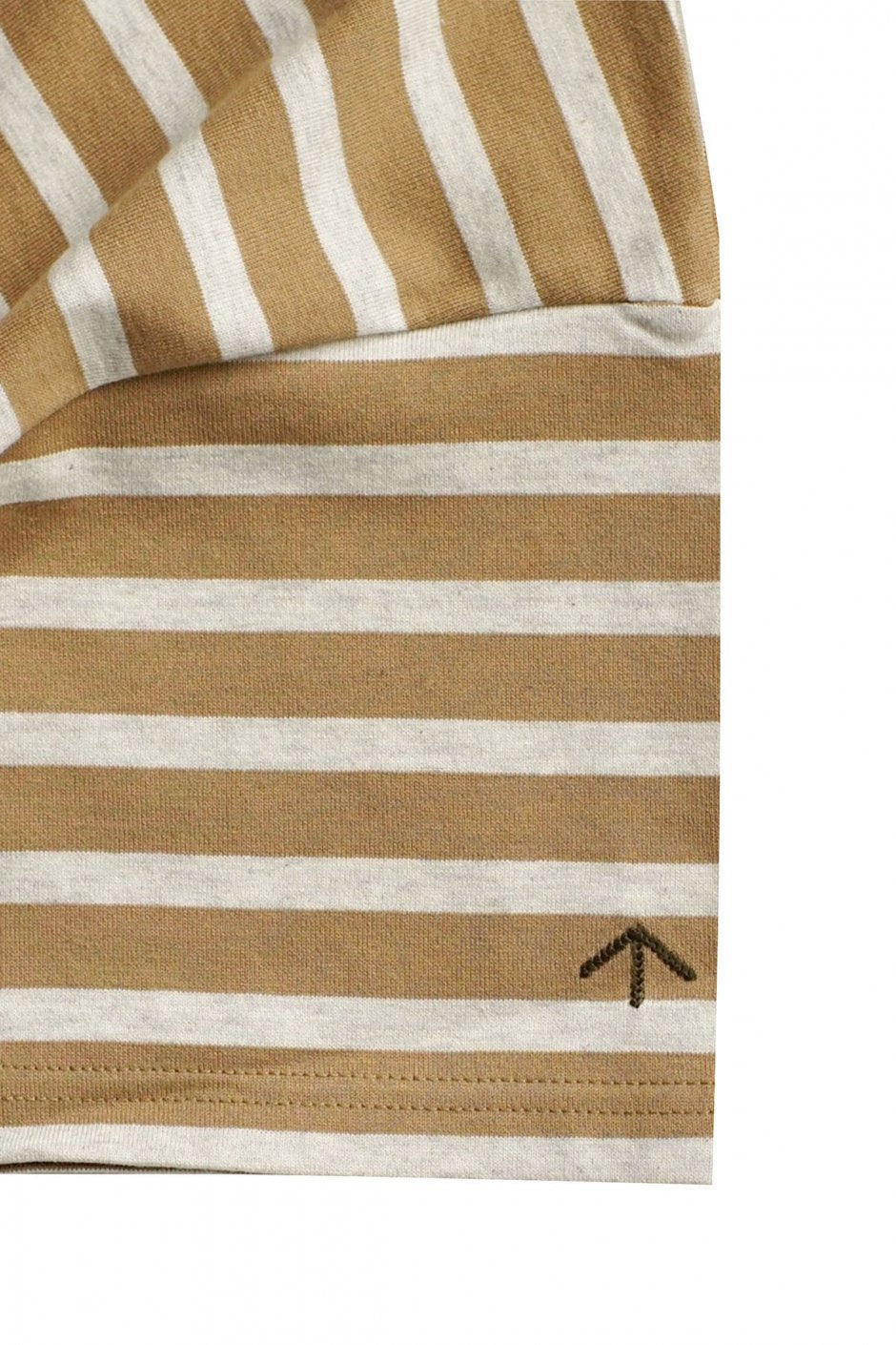 Nigel Cabourn woman - WIDE SILHOUETTE T-SHIRT STRIPE - CAMEL