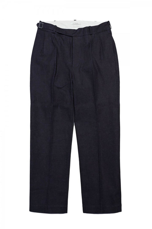 OLD JOE - SIDE BUCKLE GRUKHA TROUSER - BLACK INDIGO