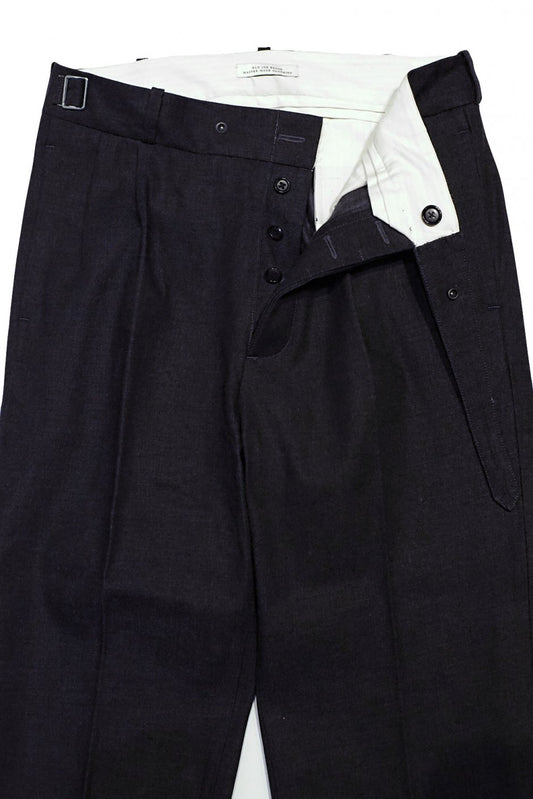 OLD JOE - SIDE BUCKLE GRUKHA TROUSER - BLACK INDIGO