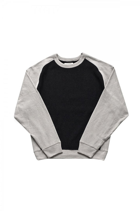 OLD JOE ★★★ - EXCLUSIVE TWO-TONE CREW SWEAT SHIRTS - BLACK x MIST