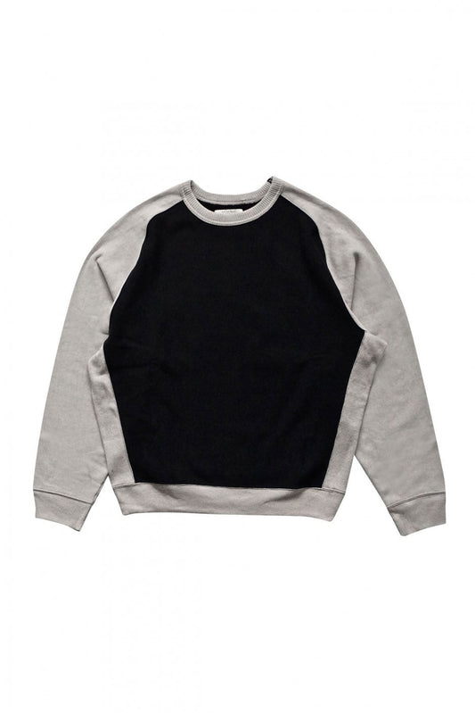 OLD JOE ★★★ - EXCLUSIVE TWO-TONE CREW SWEAT SHIRTS - BLACK x MIST