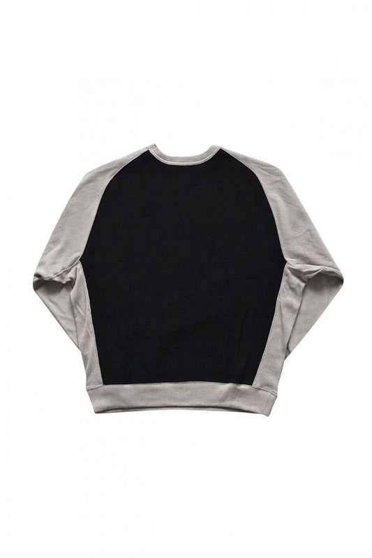 OLD JOE ★★★ - EXCLUSIVE TWO-TONE CREW SWEAT SHIRTS - BLACK x MIST