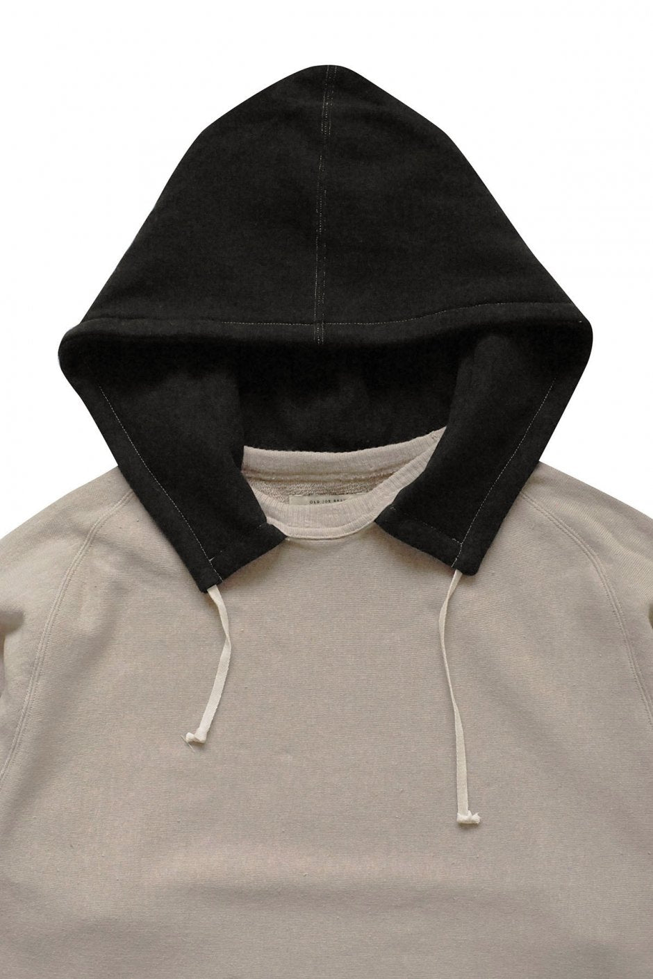 OLD JOE - TWO-TONE CREW SWEAT HOODIE - MIST x BLACK