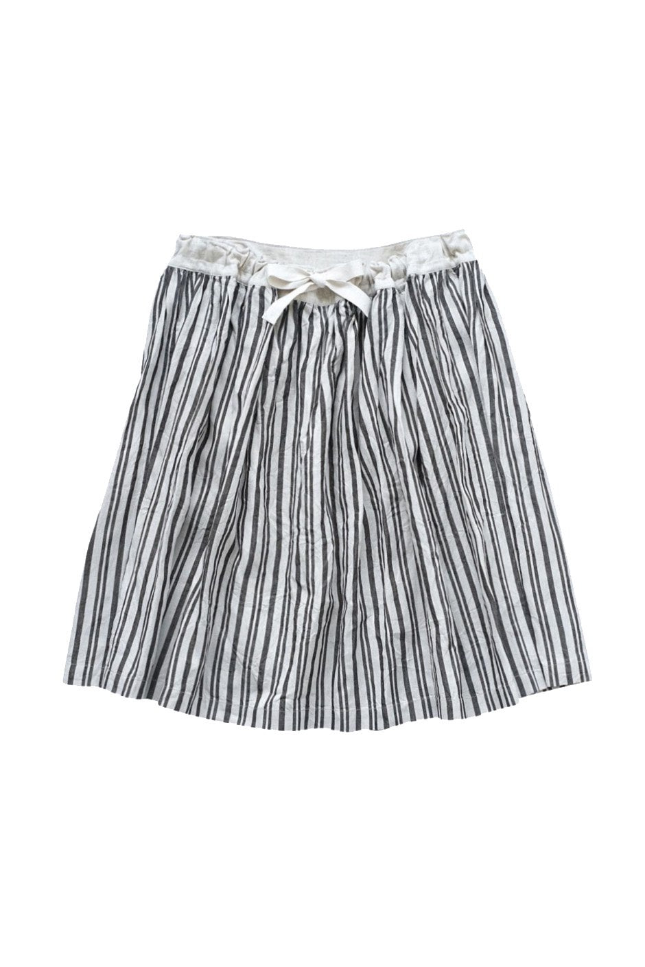 Nigel Cabourn woman - WORKERS SKIRT LINEN HICKORY - ECRU