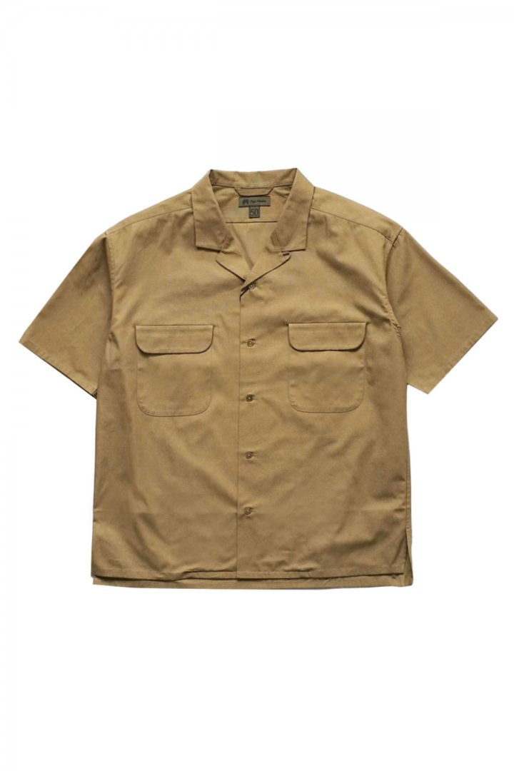 Nigel Cabourn - OPEN COLLARED WIDE SHIRT - KHAKI