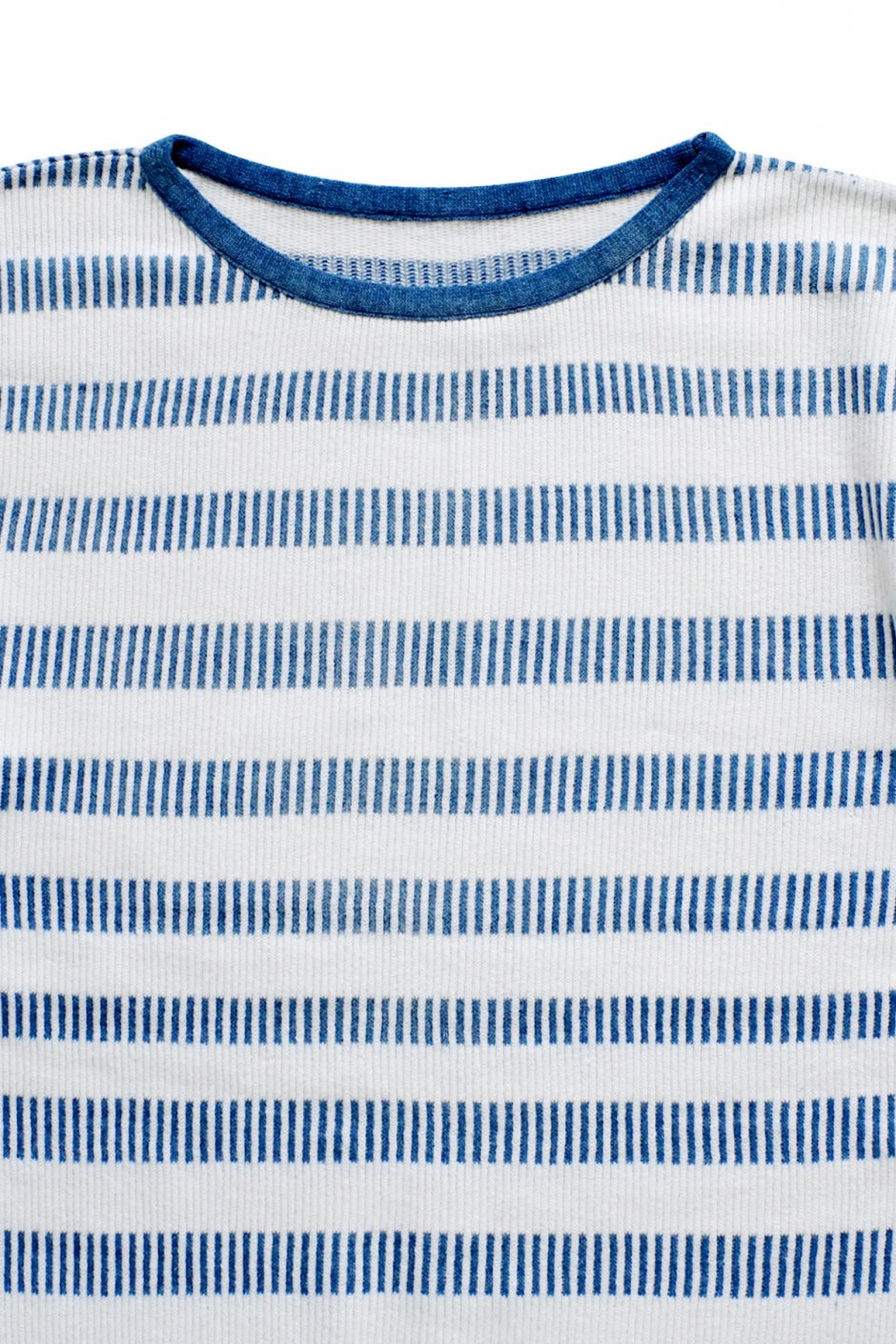 Porter Classic - BORDER KNIT LONG SLEEVE - BLUE