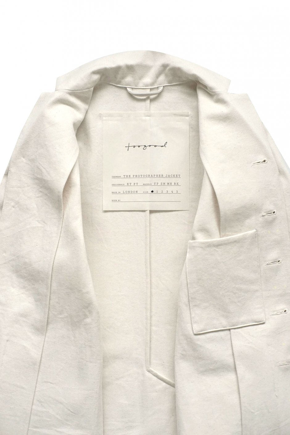 toogood - THE PHOTOGRAPHER JACKET - HW CALICO - RAW