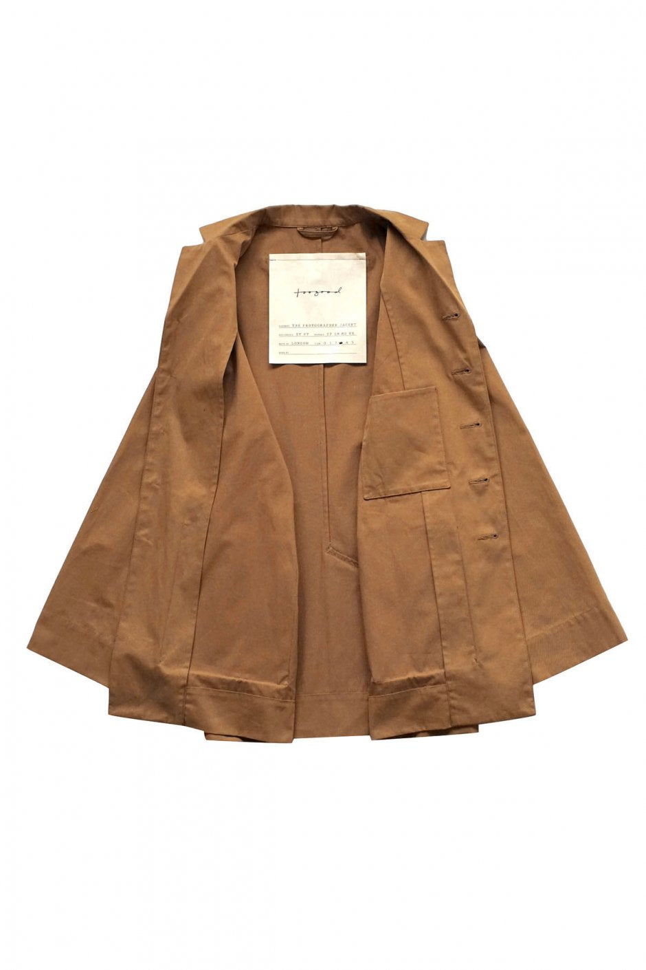 toogood - THE PHOTOGRAPHER JACKET - PLAIN COTTON - BOX BROWN