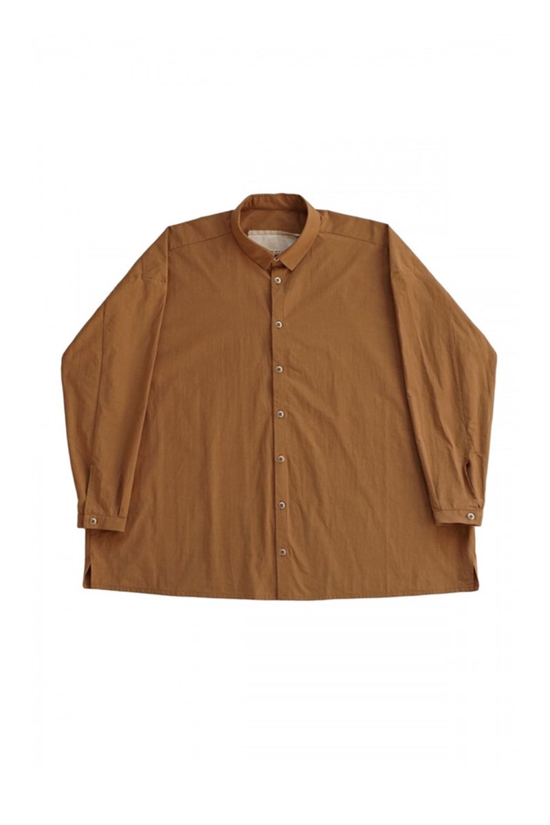 toogood - THE DRAUGHTSMAN SHIRT - COTTON PERCALE - BOX BROWN