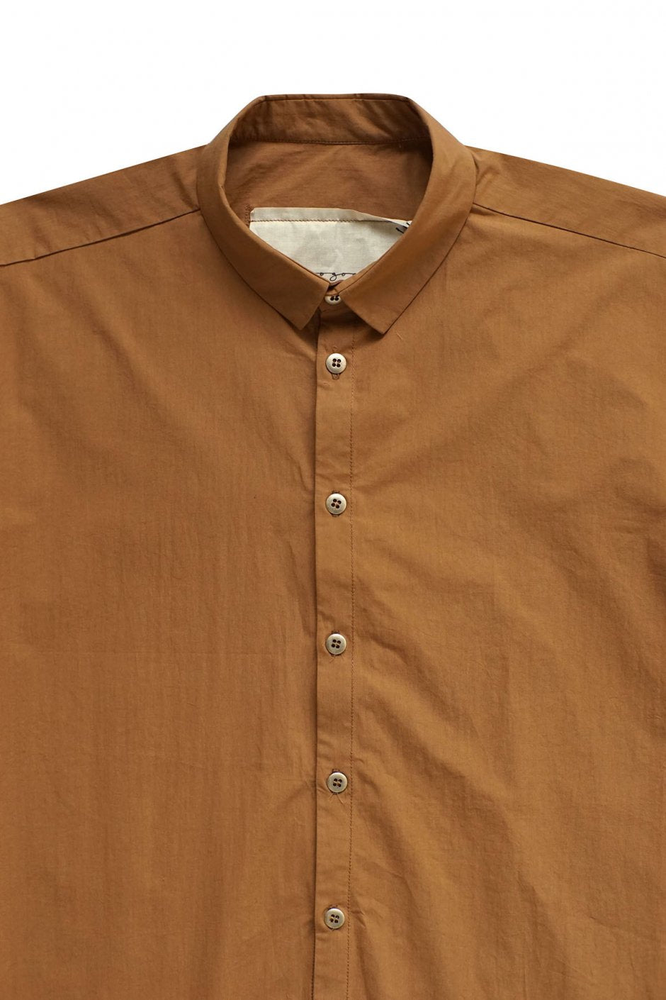 toogood - THE DRAUGHTSMAN SHIRT - COTTON PERCALE - BOX BROWN