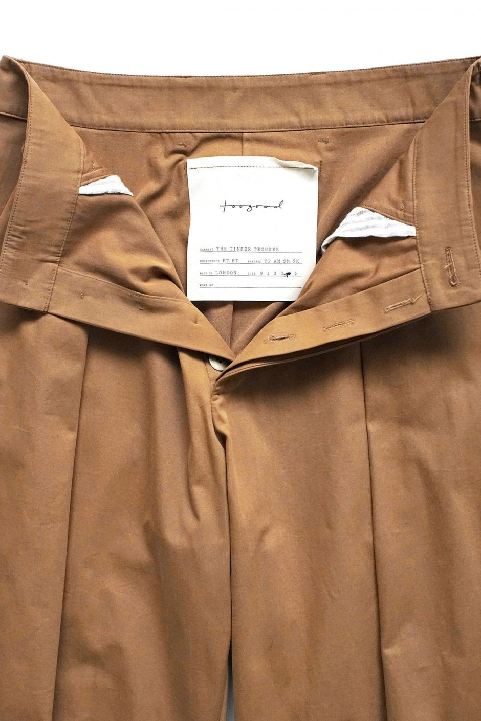 toogood - THE TINKER TROUSER - PLAIN COTTON - BOX BROWN