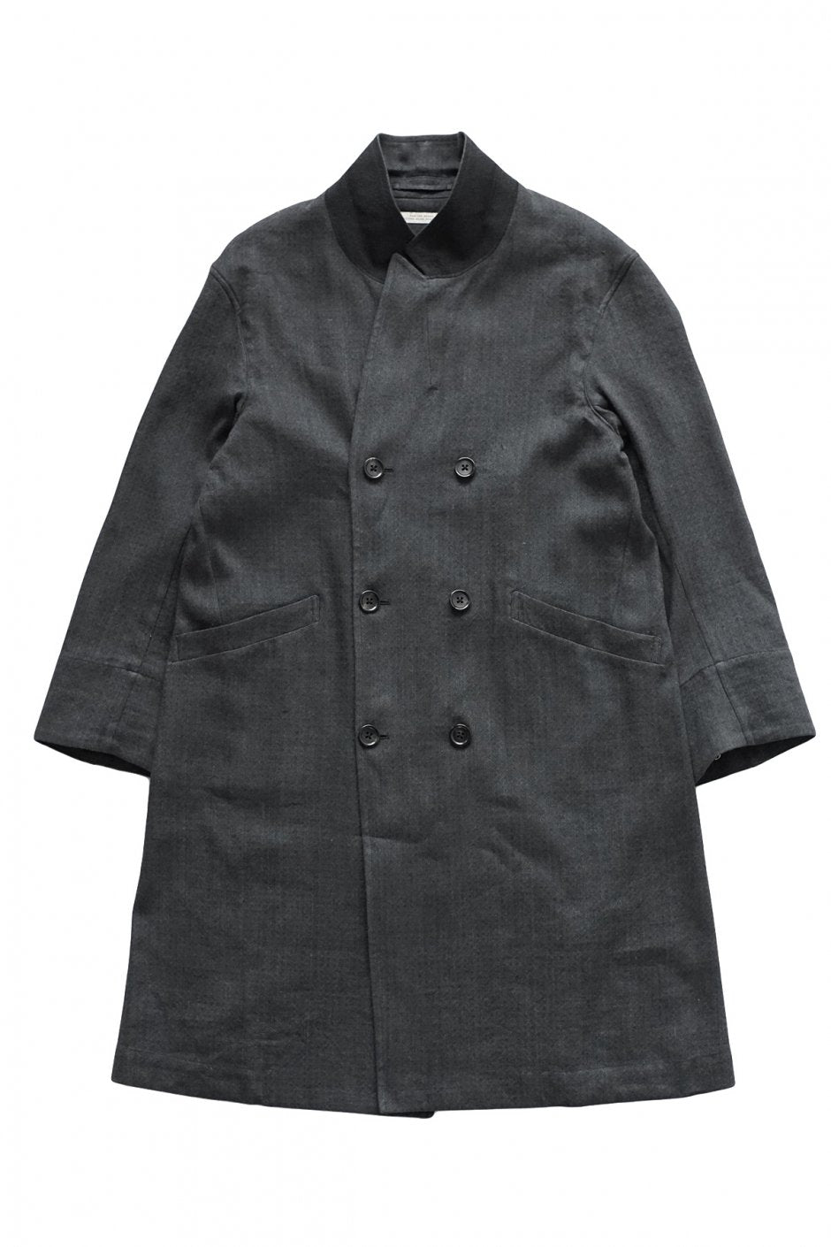 OLD JOE - DOUBLE BREASTED DUSTER COAT - BASKET HERRINGBONE