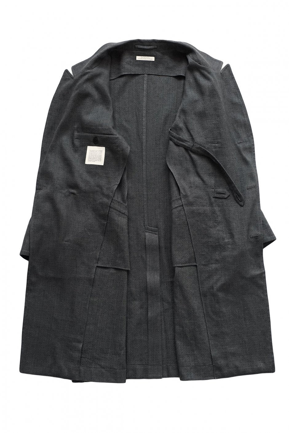 OLD JOE - DOUBLE BREASTED DUSTER COAT - BASKET HERRINGBONE