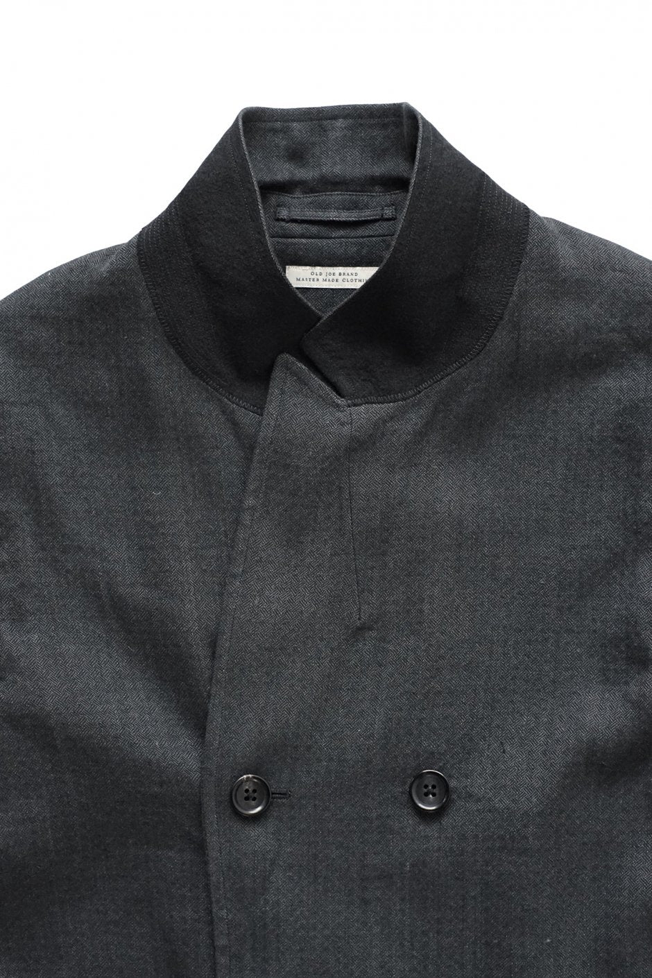 OLD JOE - DOUBLE BREASTED DUSTER COAT - BASKET HERRINGBONE