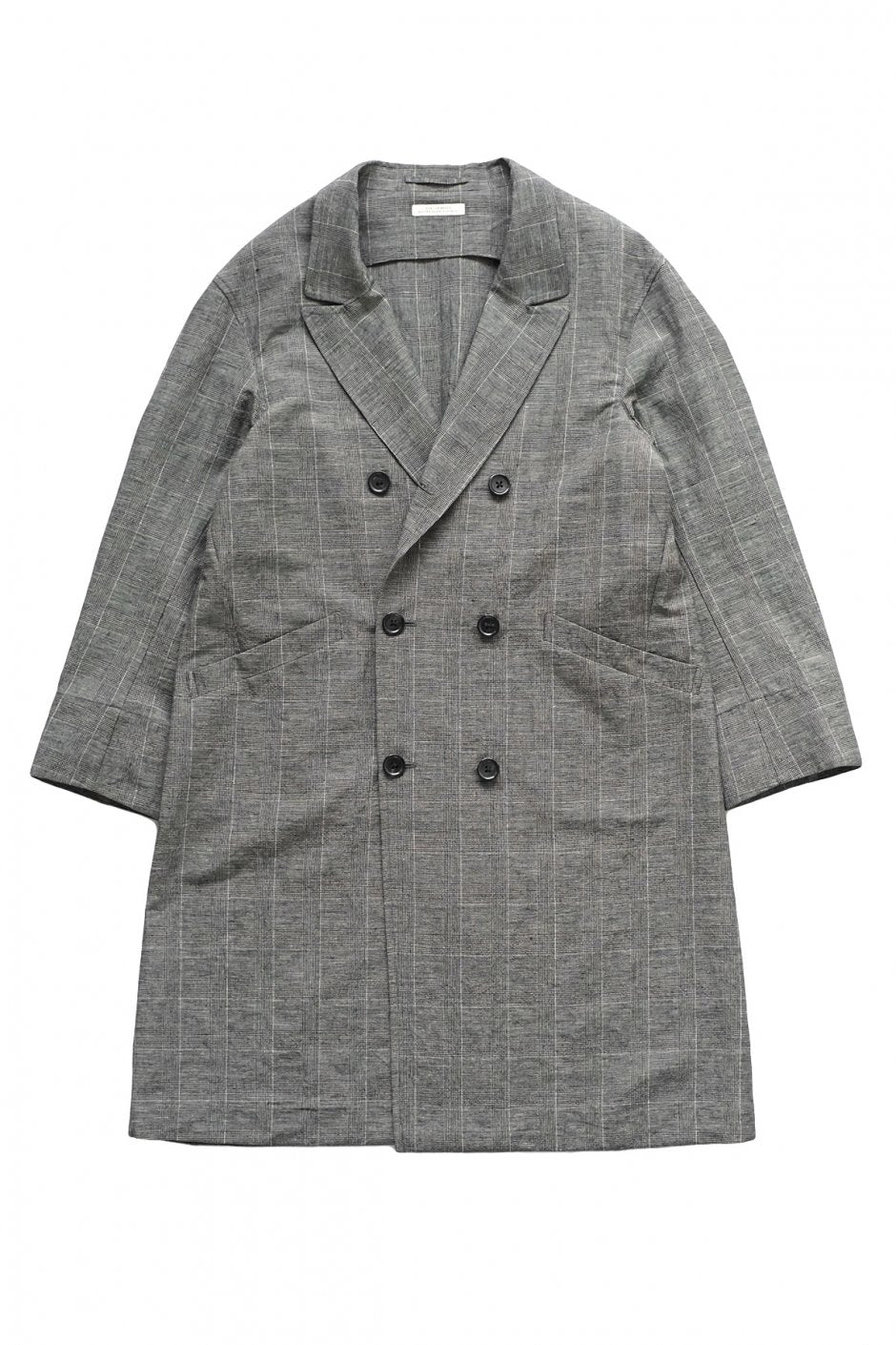 OLD JOE - DOUBLE BREASTED DUSTER COAT - GLEN CHECK