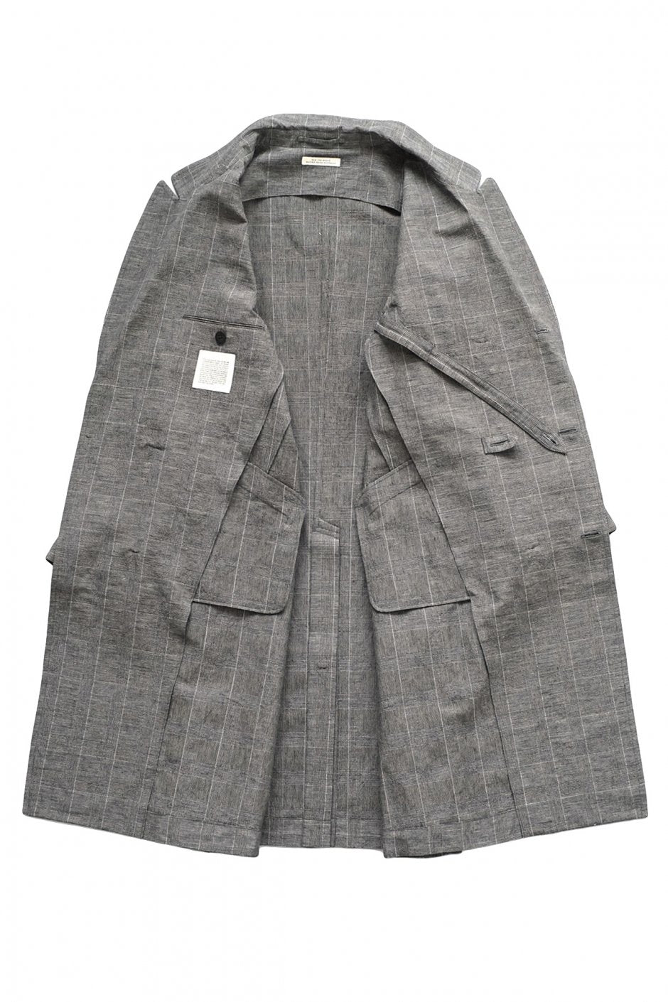 OLD JOE - DOUBLE BREASTED DUSTER COAT - GLEN CHECK