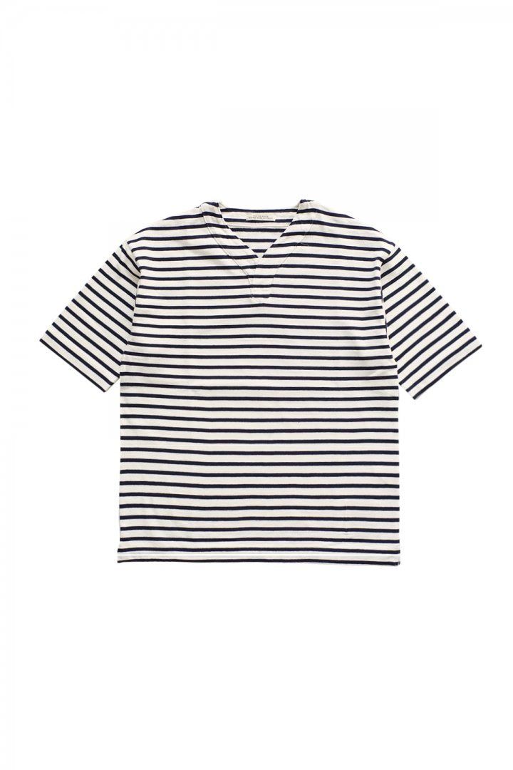 OLD JOE - SLEEPING UNDER SHIRTS (SHORT SLEEVE) - RAW WHITE x NAVY