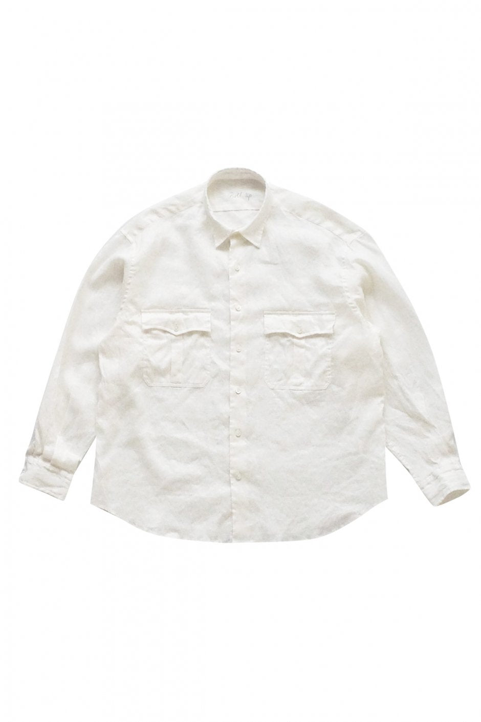 Porter Classic - ROLL UP LINEN SHIRT - WHITE