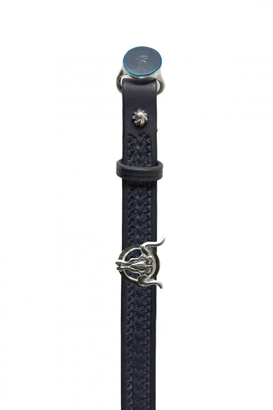 Porter Classic - CONCHO BELT W/One Silver Concho - NAVY