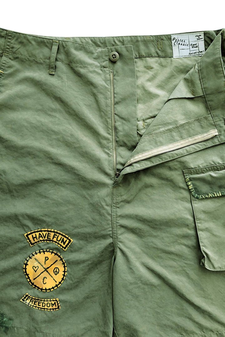 Porter Classic - H/W HIPPIE WEATHER SHORTS - OLIVE