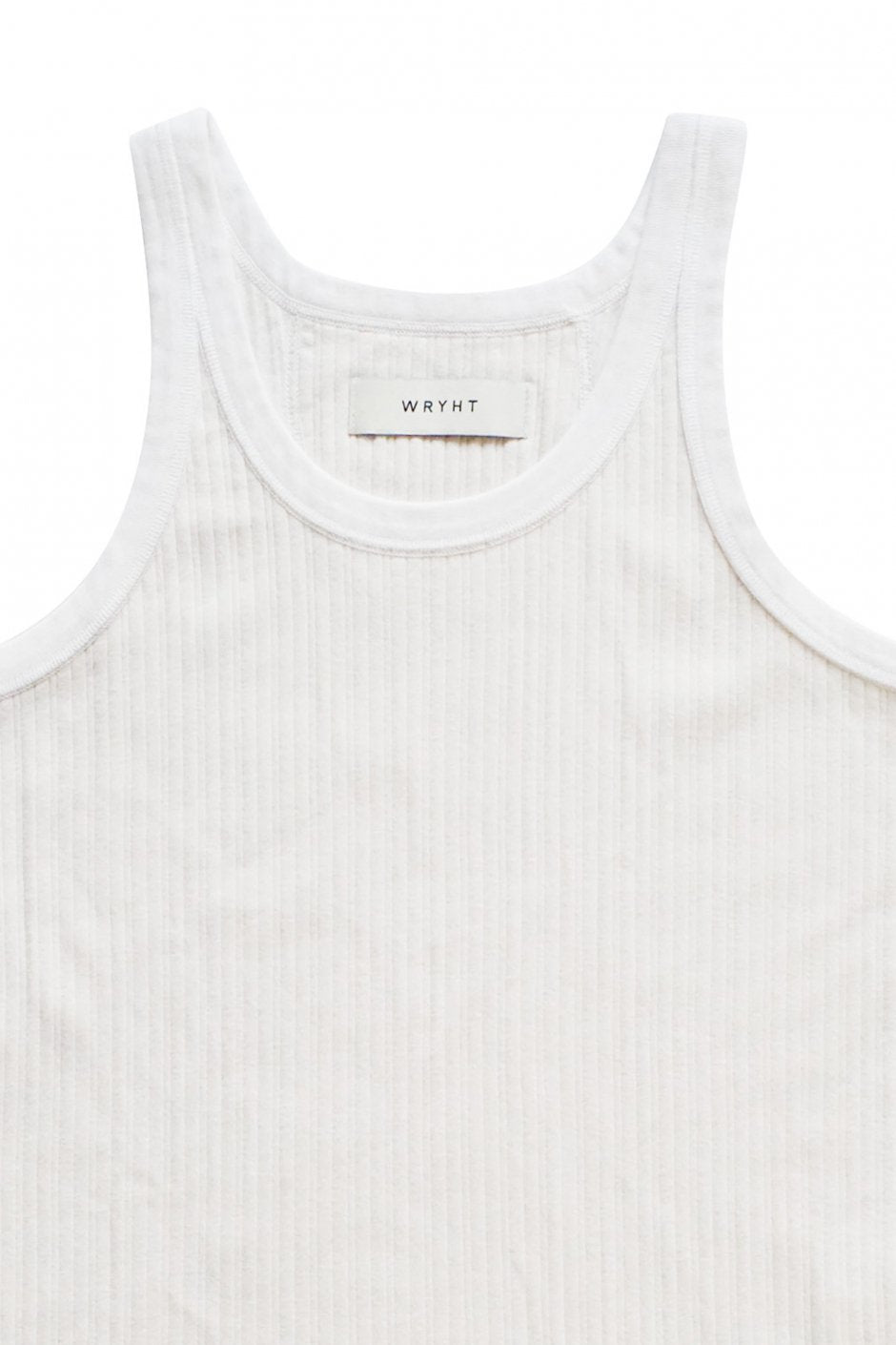 WRYHT - DROP NEEDLE TANK TOP - RAW WHITE