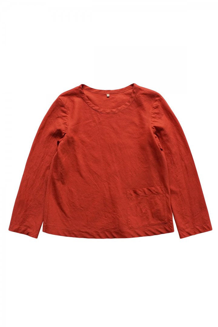 Nigel Cabourn woman - CHIFFON SHIRT - ORANGE