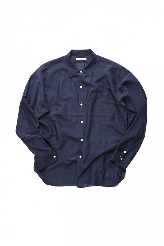 OLD JOE - SIMPLE SMALL COLLAR SHIRTS - NAVY