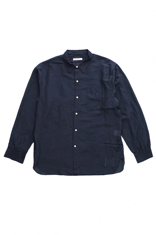 OLD JOE - SIMPLE SMALL COLLAR SHIRTS - NAVY