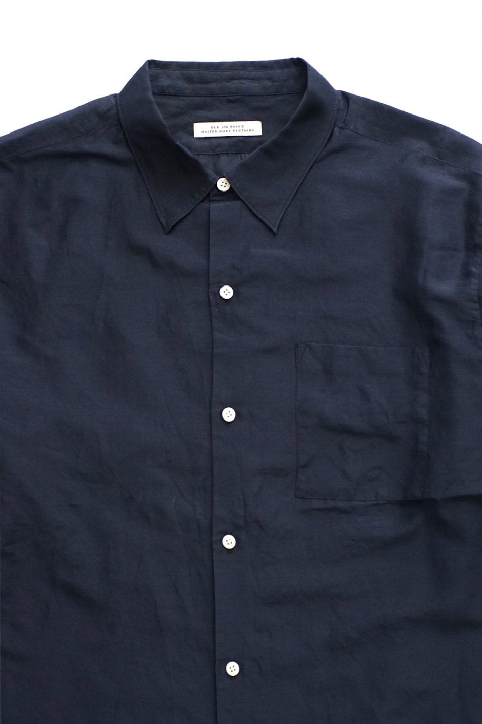 OLD JOE - SIMPLE SMALL COLLAR SHIRTS - NAVY