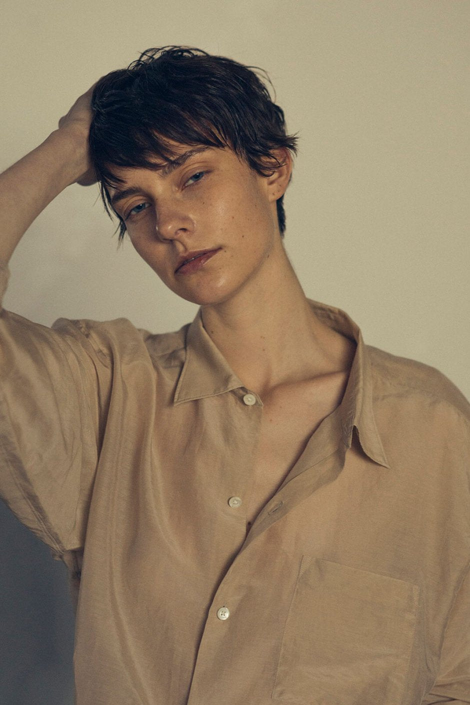 WRYHT - SIMPLE SMALL COLLAR SHIRTS - CAYENNE