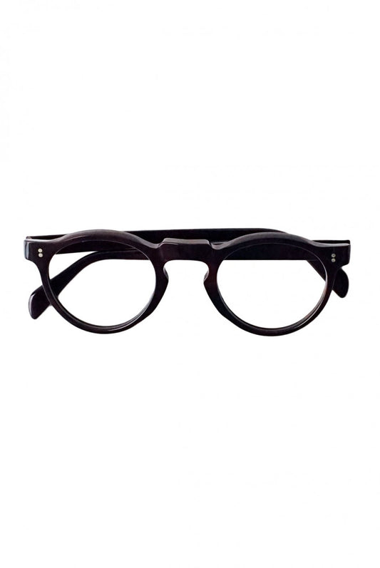 1960s FRANCE VINTAGE EYEGLASS PANTO DARK MARBLE - OPT-251