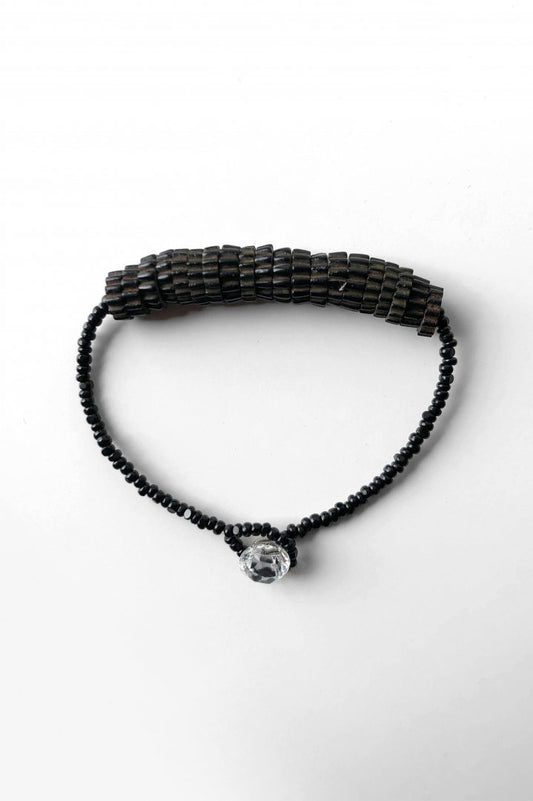 MERCERIE GRAIN D’AILE - BLACK FLOWER Bracelet