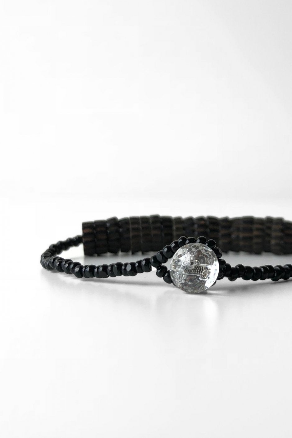 MERCERIE GRAIN D’AILE - BLACK FLOWER Bracelet